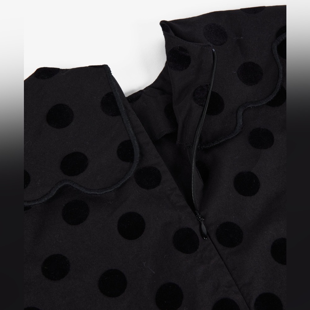 Wolf and Rita Girls’ Black Lilita Mond Polka Dot Holiday Dress—6Y - Picture 13 of 14